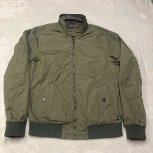 Scotch & Soda Jacket Mens Large Bomber Windbreaker Reversible Green Floral Zip